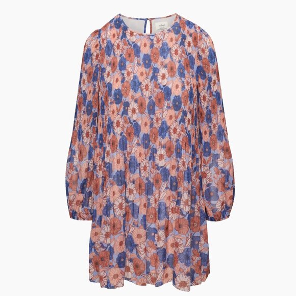 Aritzia Wilfred Daydreamer Pleated Chiffon Mini Dress - Picture 6 of 9